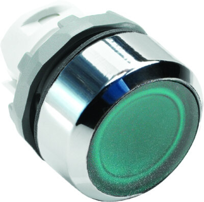 Кнопка зеленая MP2-21G с фиксацией с подсветкой ( только корпус )