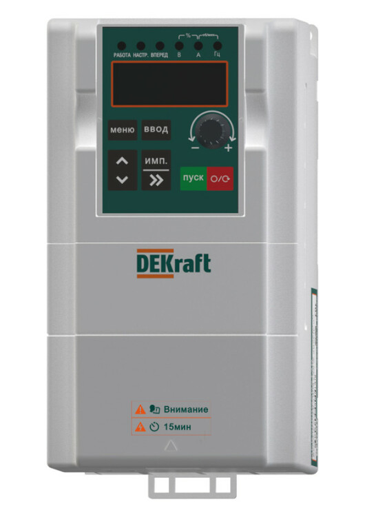 Преобразователь частоты DEKV060- 1.5кВт 3 фазы 380В с торм. модулем