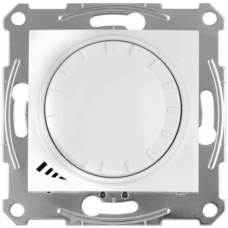 Светорегулятор поворотно-нажимной 4-400 ВА (R+RС+RL+LED) белый Sedna