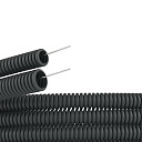 Труба ПНД с протяжкой гибкая легкая 16 мм черная ДКС-Трубы пластиковые гофрированные - купить по низкой цене в интернет-магазине, характеристики, отзывы | АВС-электро
