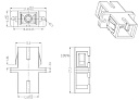 Оптический проходной адаптер SC-SC, MM, simplex, корпус пластиковый, Hyperline-Разъёмы различного назначения - купить по низкой цене в интернет-магазине, характеристики, отзывы | АВС-электро