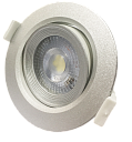 Светильник встр. повор. (LED) 7Вт 490лм 3000K 38° D90 h44 IP40 серебро пласт. Jazzway-Светильники даунлайт, точечные - купить по низкой цене в интернет-магазине, характеристики, отзывы | АВС-электро