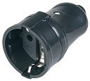 Розетка на кабель 2P+E 16А  черная ИЭК-Электроустановочные изделия (ЭУИ) - купить по низкой цене в интернет-магазине, характеристики, отзывы | АВС-электро
