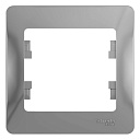 Рамка 1-мест. гориз., цвет алюминий Glossa-Рамки для ЭУИ - купить по низкой цене в интернет-магазине, характеристики, отзывы | АВС-электро
