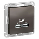 Розетка USB-зарядное устр-во 2-я, 2100мА, мокко  ATLAS DESIGN-USB-розетки (зарядные устройства) - купить по низкой цене в интернет-магазине, характеристики, отзывы | АВС-электро