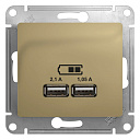 GLOSSA USB РОЗЕТКА, 5В/2100мА, 2х5В/1050мА, механизм, ТИТАН-USB-розетки (зарядные устройства) - купить по низкой цене в интернет-магазине, характеристики, отзывы | АВС-электро