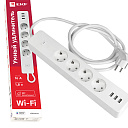 Умный удлинитель EKF HomeConnect Wi-Fi c USB-Удлинители бытовые - купить по низкой цене в интернет-магазине, характеристики, отзывы | АВС-электро