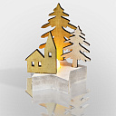 РАСПРОДАЖА Деревянная фигурка с подсветкой "Домик в лесу" 9*8*10 см-Электрогирлянды, иллюминационное освещение - купить по низкой цене в интернет-магазине, характеристики, отзывы | АВС-электро