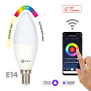 Лампа светодиод. умная Wi-Fi свеча E14 5Вт RGBW EKF Connect-Лампы светодиодные - купить по низкой цене в интернет-магазине, характеристики, отзывы | АВС-электро